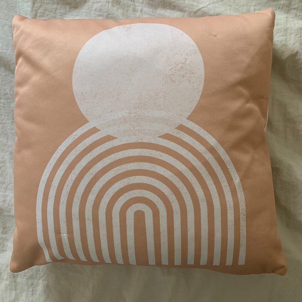 ETSY 18 x 18" Mid-Century Double-Sided Satin Pillows with Detachable Liners
